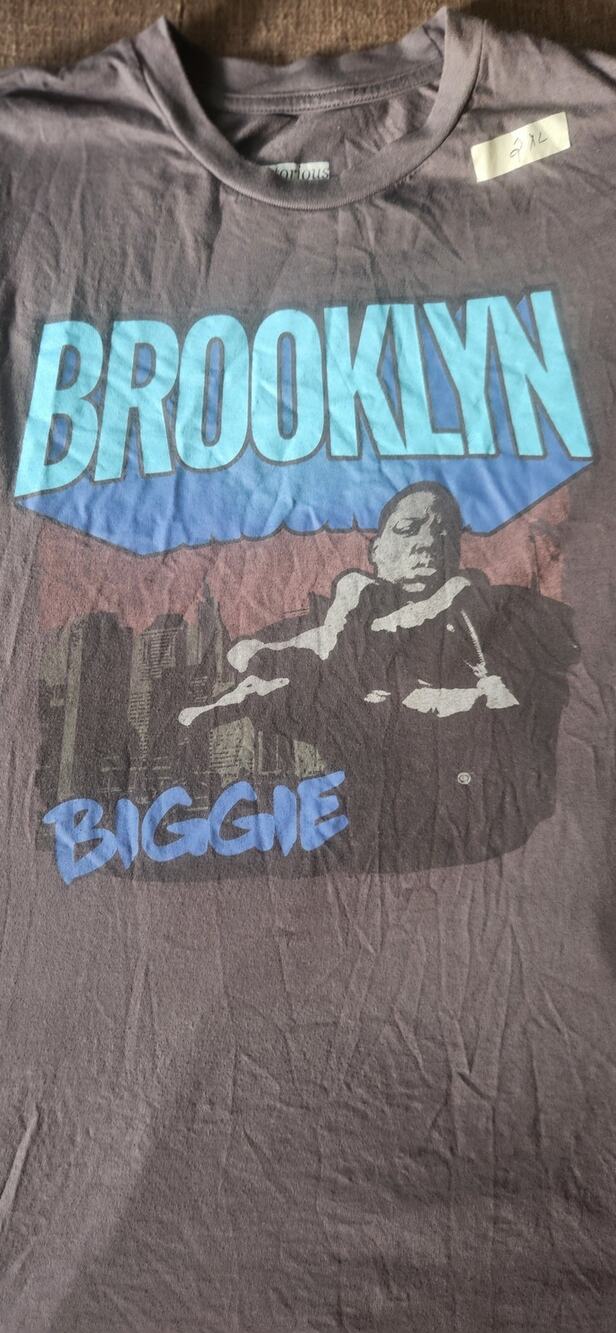 Notorious B.I.G Mens Long sleeve Sz 2xl Gray Biggy Smalls streetwear Y2K
